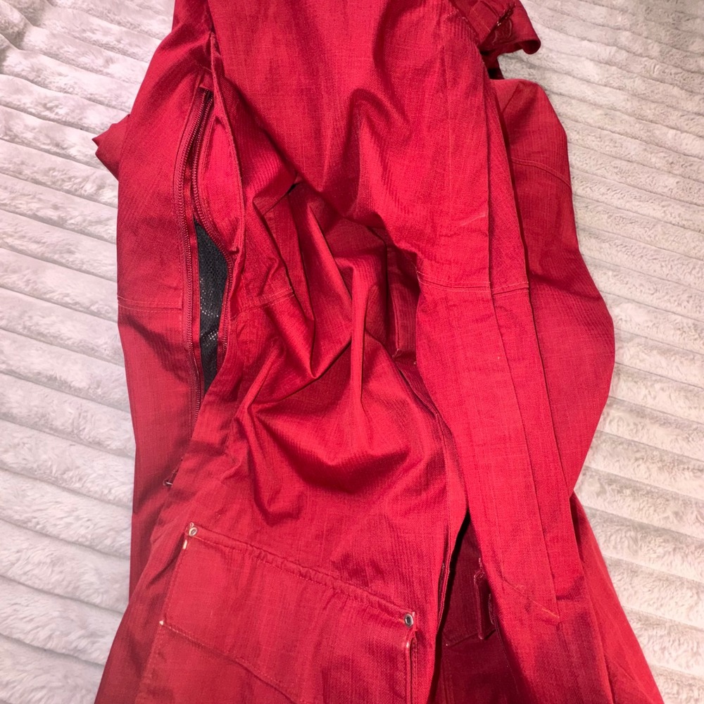 The North Face Hyvent Cyptic Mens Large Red Hooded Ski Jacket Winter Jacket Snow - Picture 7 of 15